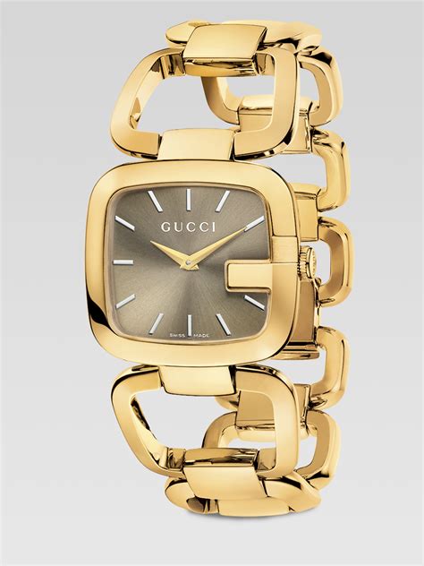 gucci gold chain watch|gucci gold watch women's.